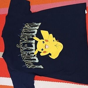 Nintendo Pokémon Navy Blue Pikachu T-Shirt Size 10-12 VGC.